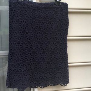Navy lace skirt